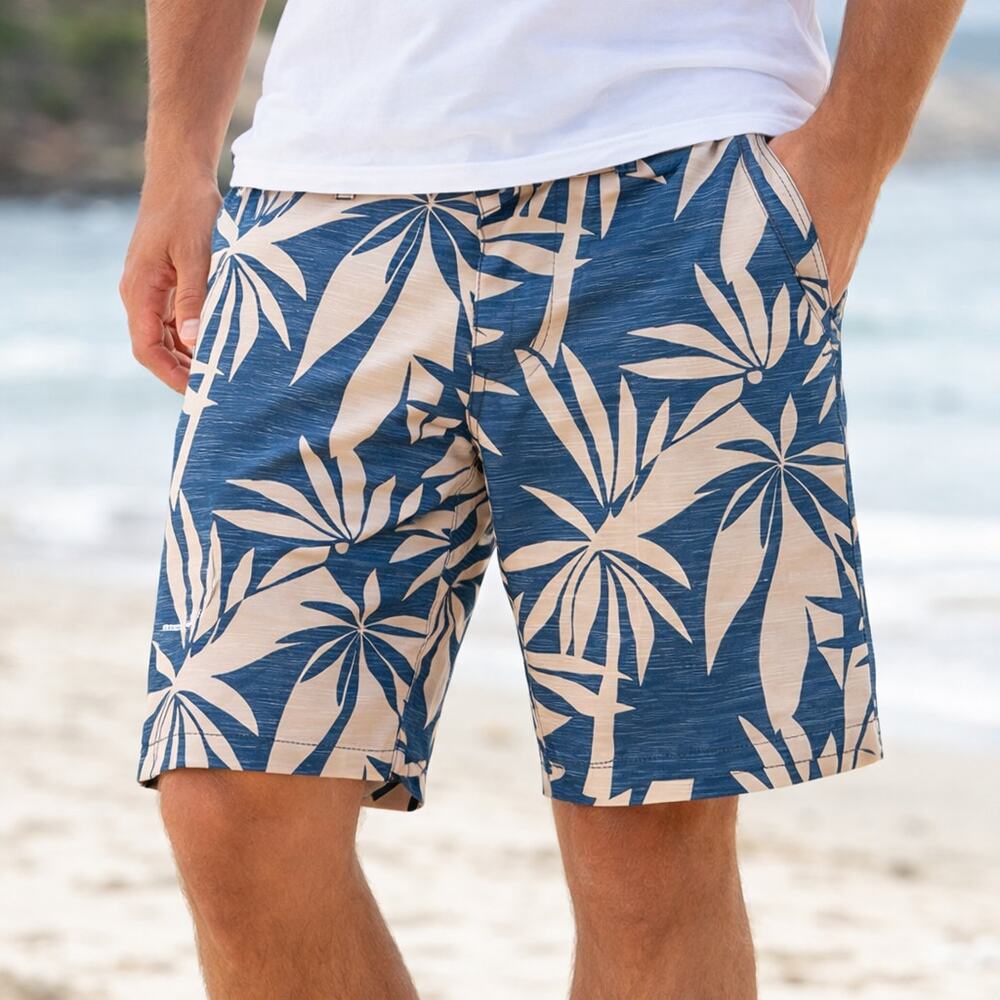 Rip Curl Men’s 28 Tropical Print Shorts 9” Inseam Stretch